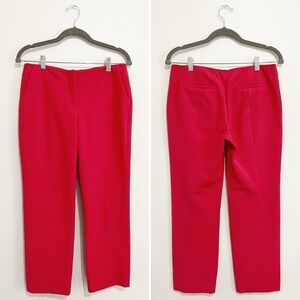 Emporio Armani Women’s Red Crop Classic Trousers Pants Business Casual Size M/L